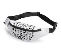 Dgsxynth Sac banane vintage Union Jack drapeau britannique, sac banane réglable pour course à pied, marche, randonnée, Notes de musique., 36*15cm