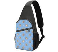 Dgsxynth Sac de poitrine, sac à bandoulière en peau d'alligator, sac à bandoulière décontracté pour homme et femme, Adorable chien corgi gallois., Taille unique