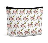 Dgsxynth Trousse à cosmétiques, trousse de maquillage mauvais yeux, trousse de toilette portable avec fermeture éclair pour un usage quotidien, voyage, Banane motif singe, Taille unique