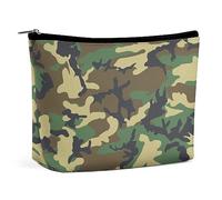 Dgsxynth Trousse à cosmétiques, trousse de maquillage mauvais yeux, trousse de toilette portable avec fermeture éclair pour un usage quotidien, voyage, Motif camouflage, Taille unique