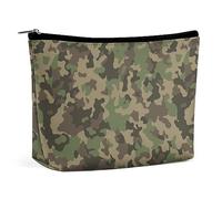 Dgsxynth Trousse à cosmétiques, trousse de maquillage mauvais yeux, trousse de toilette portable avec fermeture éclair pour un usage quotidien, voyage, camouflage vert, Taille unique