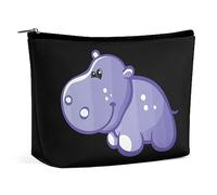Dgsxynth Trousse à cosmétiques, trousse de toilette portable avec fermeture éclair pour un usage quotidien, voyage, Joli hippopotame, Taille unique