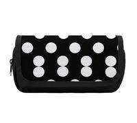 Dgsxynth Trousse à crayons double couche, mathématiques linéaires, éducation mathématique, sac de papeterie utilisé comme trousse à crayons, Point noir., One Size, Trousse à crayons