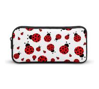 Dgsxynth Trousse à crayons, drapeau de course, sac de papeterie, sac de voyage d'affaires ou petite boîte à outils, trousse de maquillage pour filles, Motif coccinelles infini moucheté., 22*12*5cm