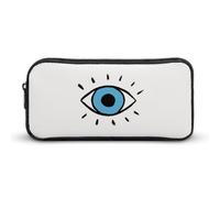 Dgsxynth Trousse à crayons, guitare colorée, sac de papeterie, sac de voyage d'affaires ou petite boîte à outils, trousse de maquillage pour filles, Mauvais œil., 22*12*5cm, Trousse à crayons