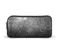 Dgsxynth Trousse à crayons, motif baleine de dessins animés, sac de papeterie, sac de voyage d'affaires ou petite boîte à outils, trousse de maquillage pour filles, Paillettes argentées brillantes