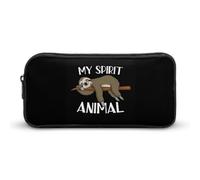 Dgsxynth Trousse à crayons, sac de papeterie amusant en forme de coccinelle, sac de voyage d'affaires ou petite boîte à outils, trousse de maquillage pour filles, My Sprirt Animal Paresseux, 22*12*5cm