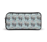 Dgsxynth Trousse à crayons, trousse de papeterie Boston Terrier, sac de voyage d'affaires ou petite boîte à outils, trousse de maquillage pour filles, Loutre de mer amoureux, 22*12*5cm, Trousse à