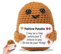 DGTSYAL Pocket Hug Positive Potato Poupée de Pomme de Terre Positive Tricotée de Manière Créative avec Porte Bonheur avec Cartes de vœux Cadeaux positifs pour Une Petite Amie la Décoration de Fête