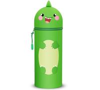 DGTSYAL Trousse Ecole 2 en 1 en Silicone Souple Kawaii, Porte-Plume, Fermeture Eclair en Silicone, Pochette de Stylo, Crayons, Marqueurs, Étui pour Fournitures Scolaires de Grande capacité (Set 6)