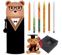 DGTSYAL Trousse Ecole 2 en 1 en Silicone Souple Kawaii, Porte-Plume, Fermeture Eclair en Silicone, Pochette de Stylo, Crayons, Marqueurs, Étui pour Fournitures Scolaires de Grande capacité (Set 1)