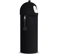 DGTSYAL Trousse Ecole 2 en 1 en Silicone Souple Kawaii, Porte-Plume, Fermeture Eclair en Silicone, Pochette de Stylo, Crayons, Étui pour Fournitures Scolaires de Grande capacité (Pingouin Noir)