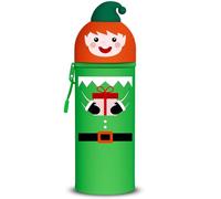 DGTSYAL Trousse Ecole 2 en 1 en Silicone Souple Kawaii, Porte-Plume, Fermeture Eclair en Silicone, Pochette de Stylo, Crayons, Étui pour Fournitures Scolaires de Grande capacité (Elfes)