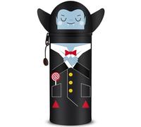 DGTSYAL Trousse Ecole 2 en 1 en Silicone Souple Kawaii, Porte-Plume, Fermeture Eclair en Silicone, Pochette de Stylo, Crayons, Étui pour Fournitures Scolaires de Grande capacité (Sorcières)