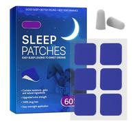 DGUSO 60 Patchs De Sommeil Profonds pour adultes, Patchs D'aide Au Sommeil avec 1 paire de Bouchons D'oreilles Patchs De Sommeil Pour Dormir pour Améliorer la Qualité du Sommeil Naturel (bleue)
