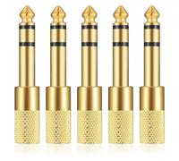 DGUSO Adaptateur Jack 5 Pièces Adaptateur Prise Jack Prise Jack 6,35 Mm vers Prise Jack 3,5 Mm Casque Prise Adaptateur pour Clavier Guitare écouteurs Haut-Parleurs Et Plus Encore