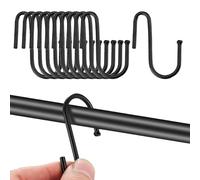 DGUSO Crochet S 10 Pièces Petit Crochet Robuste Crochet en S en Acier Inoxydable Crochet en S Noir Crochet pour Tringle à Vêtements Crochets en S pour Cuisine Salle de Bain Chambre Bureau (Noir)
