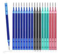 DGUSO Lot de 18 Remplacement Recharges 0,7mm, Recharge Stylo, Recharges de Stylo Rechange Compatible avec Pilot Ball & Cilker Adaptées Cadeaux étudiants, Fournitures Bureau(Bleu, Rouge, Noir, Vert)