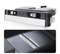 DGXWLLW Concentrateur USB pour Tesla Model Y Juniper 2025 2026 Model 3 Highland 2024 2025 avec Couvercle Coulissant, Chargeur Rapide Multi-Ports 119 W, Station d'accueil étanche avec câbles