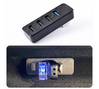 DGXWLLW Concentrateur USB pour Tesla Model Y Juniper 2025 2026 Model 3 Highland 2024 2025, boîte à gants 4 en 1 USB 3.0 extensible pour caméra de bord, clé USB, transfert de données, transfert de