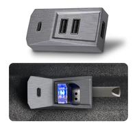 DGXWLLW Hub USB pour Tesla Model Y Juniper 2025 2026 Model 3 Highland 2024 2025, boîte à gants avec 1 USB C et 3 ports USB A pour caméra de tableau de bord, chargement et transfert de données