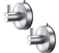 DGYB Lot de 2 crochets à ventouse pour douche en nickel brossé pour salle de bain en acier inoxydable SUS 304 pour luffa 6,8 kg