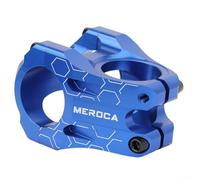 DH AM For Enduro Potence en aluminium CNC pour VTT pour vélo, 35 mm courte pour vélo avec design creux léger, compatible avec fourche de 28,6 mm et guidon de 31,8 mm (bleu)