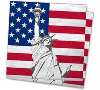 DH-Concept Usa Lot de 20 serviettes 3 couches 33 x 33 cm