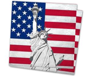 DH-Concept Usa Lot de 20 serviettes 3 couches 33 x 33 cm