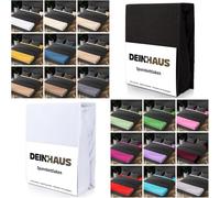 DH DEIN HAUS Drap-housse en tissu éponge en coton doux et facile d'entretien, Couleur : graphite, 140 x 200 cm