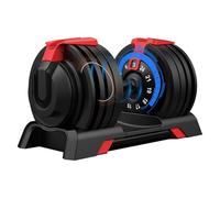 DH FitLife 24kg Haltères Réglables de 3 à 24 KG avec 12 Niveaux, Ensemble d'Haltères Courts avec Disques de Poids, Haltères Courts Ajustables, Poids Variables 12 en 1 (24KG X 1)