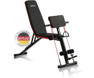 DH FitLife Banc Musculation Pliable Réglable Multifonction | Extension Jambes｜Curl Biceps｜Développé Couché｜Entraînement Dos et Abdos｜Banc Inclinable Réglable