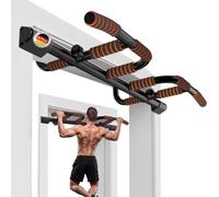 DH FitLife Barre de Traction Porte sans Vis, Multiprises, 200 kg | Cadres 65-92 cm｜Poignées Antidérapantes｜Crochets Doubles｜Réglage en Profondeur｜Pull Up Bar Calisthénie
