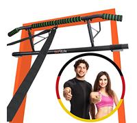 DH FitLife Barre de traction pour cadre de porte sans vis | Pull up bar Doorway | Barre d'étirement | Avec L'entraîneur à l'élingue | Pour cadre de porte 70-92cm (avec poignées marteau)