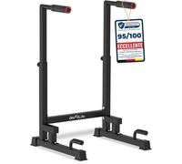 DH FitLife Barres de Dips | Station de Dips Hauteur Réglable (100-130 cm, 9 Niveaux) | Parallettes Musculation & Calisthenics