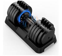 DH FitLife Haltères Réglables 4 à 25 KG, Ensemble d'haltères peu encombrants, poids variables10 en 1, A l'unité