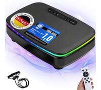 DH FitLife Plateforme Vibrante Fitness 99 Niveaux Bluetooth | 9 Programmes｜Silencieuse <50dB｜Bandes de Résistance Incluses｜Charge Max 150 kg｜Télécommande