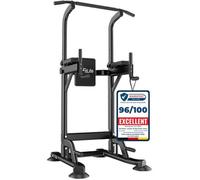 DH FitLife Power Tower Dip Station Équipements de sport avec barre de traction, barres de dip et dos, Station de musculation