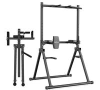 DH FitLife Power Tower Pliable Station de Dips jusqu'à 210 kg | Barre de Tractions Autonome avec Barres de Dips et Rétro-entraîneur | Station de Musculation et Fitness | Rack pour Salle à Domicile