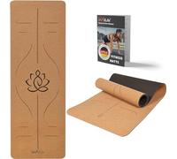 DH FitLife Tapis de yoga en liège et TPE, mat 183 x 61 x 0,6 cm, tapis de fitness, antidérapant et respectueux de l'environnement, tapis de sport naturel autonettoyant