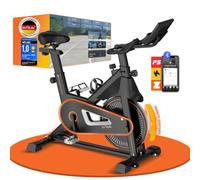 DH FitLife Vélo d’Appartement Magnétique Silencieux, Écran Numérique | APP & Capteur de Pouls｜Guidon Multi-Positions｜Selle Réglable｜Frein d’Urgence｜Taille Recommandée : 150-195 cm