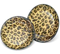 DH-Konzept Lot de 10 assiettes en carton au motif léopard pour fête et anniversaire, fête, fête à thème, animaux léopard, safari, jungle
