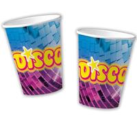 DH-Konzept Lot de 10 gobelets en carton « Disco » pour fêtes et anniversaires