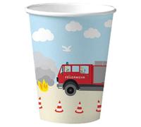 DH-Konzept Lot de 8 gobelets en Carton Motif Pompiers passionnants