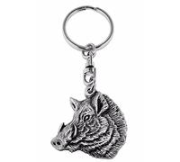 DH Pewter Porte-clés Celtic Wild Boar en Étain Gris, Sans Plomb, dans une Pochette Cadeau pour Hommes, Enthusiastes d'Art Celtique et d'Ecureuil