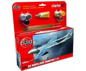 Dh Vampire Tii Starter Set - 1:72e - Airfix G