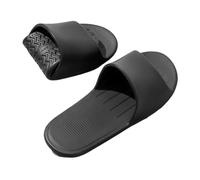 Dh2yjnbf3 Chaussons de douche pliables, chaussons de voyage portables, claquettes d'été légères et antidérapantes, for la maison, la salle de bain, la piscine et la plage(Noir,L【42-45】)