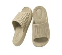 Dh2yjnbf3 Chaussons de douche unisexes légers, antidérapants, à bout ouvert, for la salle de bain, la plage, la piscine, l'été(Green,Alpha Medium)