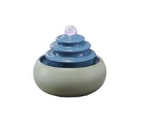 Dh2yjnbf3 Intérieur Fontaine de Table avec Boule de Cristal, Fontaine d'intérieur for la décoration de la Maison ou du Bureau Décoration Feng Shui(Blue)