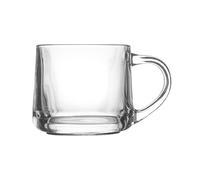 Dh2yjnbf3 Mug à café transparent de 400 ml (13,4 oz), en verre épais sans plomb avec anse, for boissons chaudes/froides, latte, cappuccino, thé et jus.